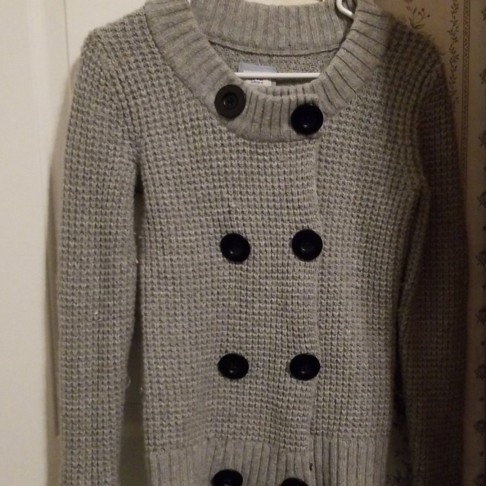 Womens Size Medium Grey Wool Old Navy Sweater